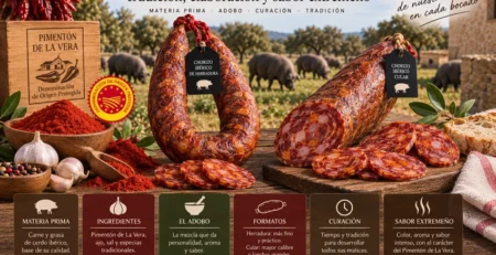 Chorizo ibérico extremeño elaborado con pimentón de La Vera por Embutidos Guareño
